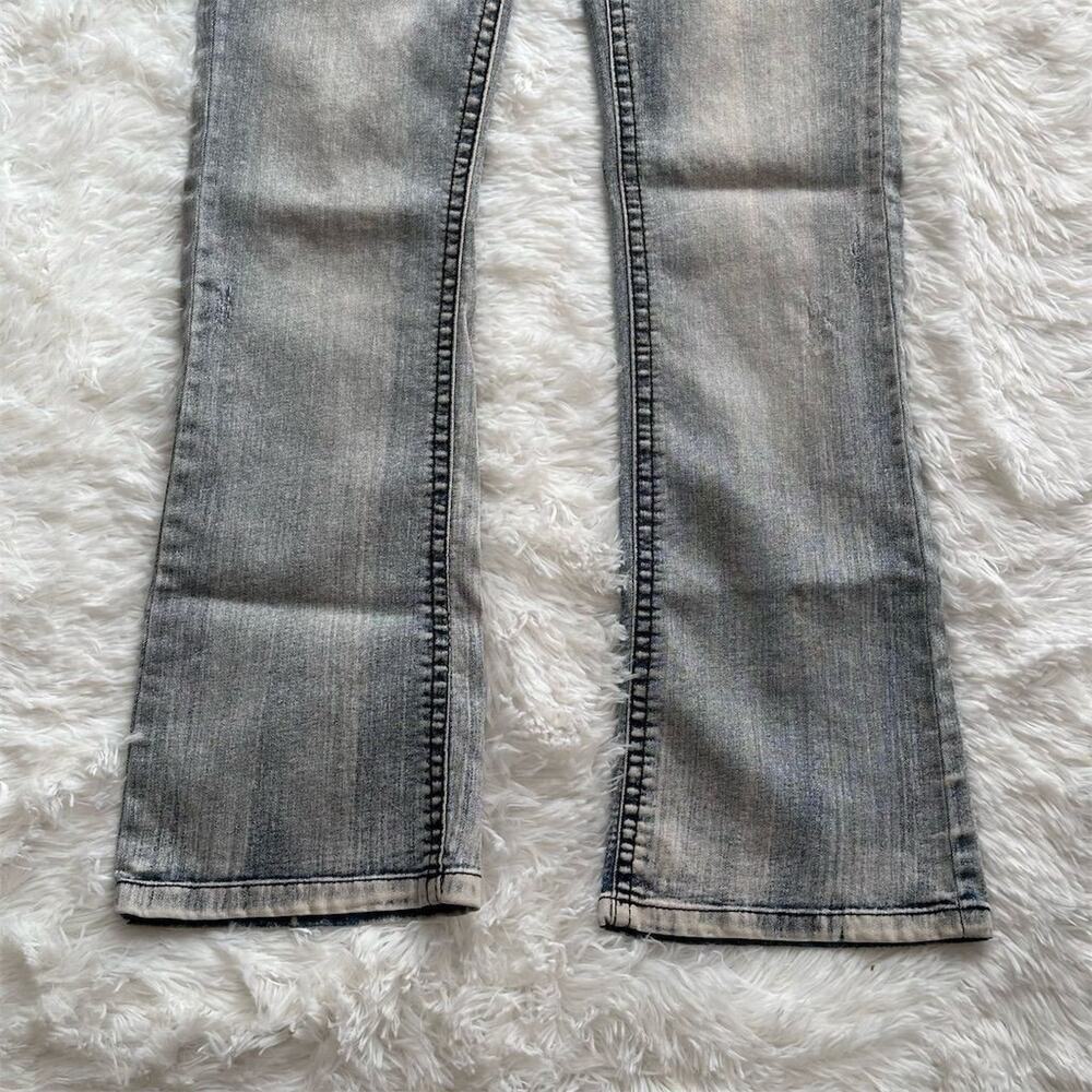 🌸3/$15🌸 WALLFLOWER Women's Bootcut Jeans Medium Wash Gray Denim Flared Size 28 - Picture 6 of 16